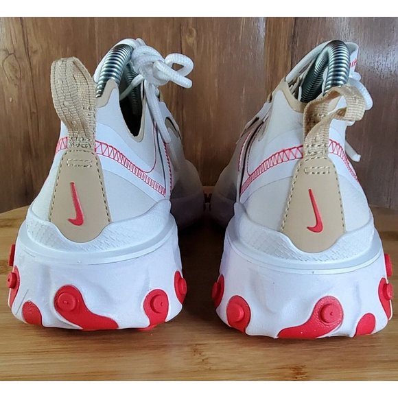 Nike React Element 55 White Ember Glow Desert Ore BQ2728-101 Women’s Sz 9 - Picture 5 of 6